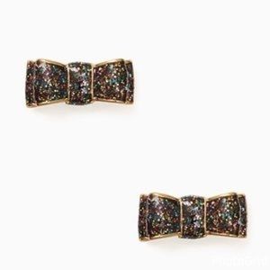 2/$35 Kate Spade Black Gold Glitter Earrings